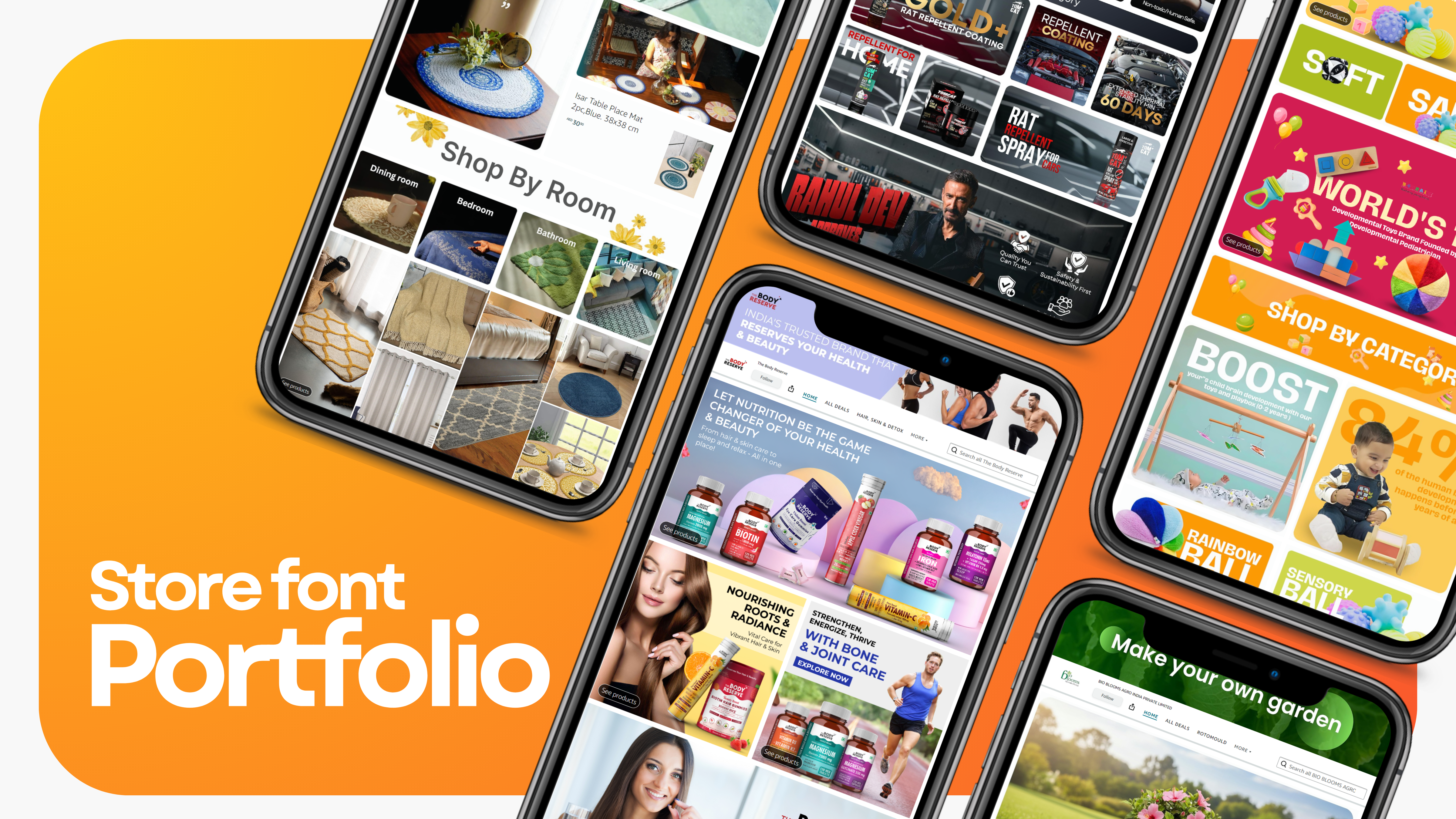 Amazon brand store samples showing category-led storefront design